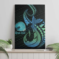 Personalised Hawaii Kure Atoll Canvas Wall Art Holaniku Coral Reef with Polynesian Tribal