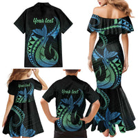 Personalised Hawaii Kure Atoll Family Matching Mermaid Dress and Hawaiian Shirt Holaniku Coral Reef with Polynesian Tribal LT9 - Polynesian Pride