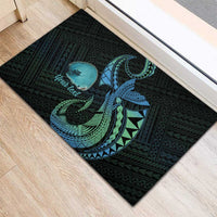 Personalised Hawaii Kure Atoll Rubber Doormat Holaniku Coral Reef with Polynesian Tribal
