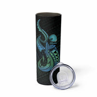 Personalised Hawaii Kure Atoll Skinny Tumbler Holaniku Coral Reef with Polynesian Tribal LT9 - Polynesian Pride