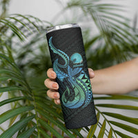 Personalised Hawaii Kure Atoll Skinny Tumbler Holaniku Coral Reef with Polynesian Tribal LT9 - Polynesian Pride