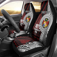 Personalised Tonga Constitution Day 1875 Car Seat Cover Polynesian Tribal Tattoo