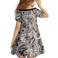 Polynesia Family Matching Summer Maxi Dress and Hawaiian Shirt Tribal Polynesian Spirit With Beige Pacific Flowers LT9 - Polynesian Pride
