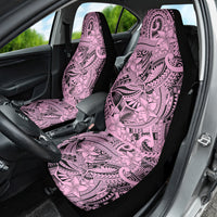 Polynesia Car Seat Cover Tribal Polynesian Spirit With Pink Pacific Flowers LT9 - Polynesian Pride