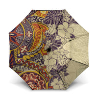 Polynesia Umbrella Hibiscus Hawaiian Tribal Tattoo Retro Tan - Polynesian Pride