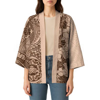 Polynesia Kimono Hibiscus Hawaiian Tribal Tattoo Retro Pink Pastel - Polynesian Pride