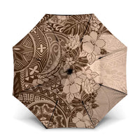 Polynesia Umbrella Hibiscus Hawaiian Tribal Tattoo Retro Pink Pastel - Polynesian Pride