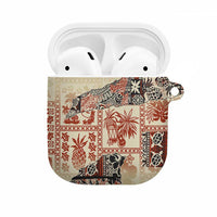 Hawaii Beige Version AirPods Case Aloha Tribal Pattern - Polynesian Pride