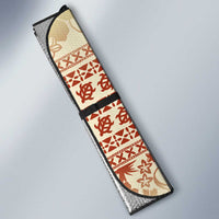 Hawaii Beige Version Auto Sun Shade Aloha Tribal Pattern - Polynesian Pride