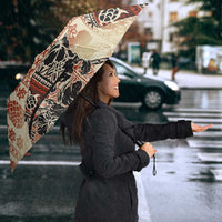 Hawaii Beige Version Umbrella Aloha Tribal Pattern - Polynesian Pride
