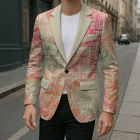 Hawaii Sweat Pink Ombre Blazer Aloha Tribal Pattern - Polynesian Pride