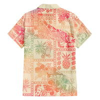 Hawaii Hawaiian Shirt Aloha Tribal Pattern Sweat Pink Ombre LT9 - Polynesian Pride