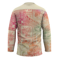 Hawaii Sweat Pink Ombre Hockey Jersey Aloha Tribal Pattern - Polynesian Pride