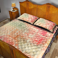 Hawaii Quilt Bed Set Aloha Tribal Pattern Sweat Pink Ombre LT9 - Polynesian Pride