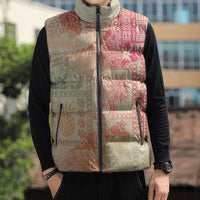 Hawaii Sweat Pink Ombre Sleeveless Puffer Jacket Aloha Tribal Pattern - Polynesian Pride
