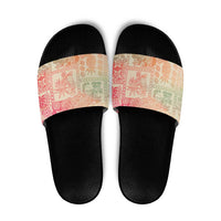 Hawaii Sweat Pink Ombre Slide Sandals Aloha Tribal Pattern - Polynesian Pride