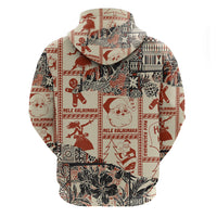 Aloha Hawaii Christmas Hoodie Mele Kalikimaka Tapa Tribal Retro Style LT9 - Polynesian Pride