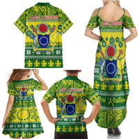 Cook Islands Christmas Family Matching Summer Maxi Dress and Hawaiian Shirt Santa Beach Meri Kiritimiti LT9 - Polynesian Pride