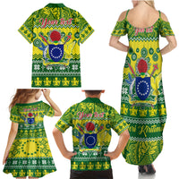 Personalised Cook Islands Christmas Family Matching Summer Maxi Dress and Hawaiian Shirt Santa Beach Meri Kiritimiti LT9 - Polynesian Pride