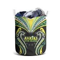 Rugby Cook Islands Avaiki Laundry Basket Black Kuki Airani Tribal Maori Inspired LT9 - Polynesian Pride