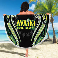 Rugby Cook Islands Avaiki Beach Blanket Black Kuki Airani Tribal Maori Inspired LT9 - Polynesian Pride