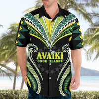 Custom Rugby Cook Islands Avaiki Hawaiian Shirt Black Kuki Airani Tribal Maori Inspired - Polynesian Pride