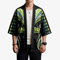 Custom Rugby Cook Islands Avaiki Kimono Black Kuki Airani Tribal Maori Inspired LT9 - Polynesian Pride