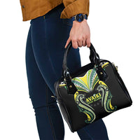 Rugby Cook Islands Avaiki Shoulder Handbag Black Kuki Airani Tribal Maori Inspired LT9 - Polynesian Pride