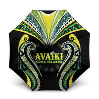 Rugby Cook Islands Avaiki Umbrella Black Kuki Airani Tribal Maori Inspired LT9 One Size Folded 11.42 inch Opened Diameter 37.4 inch Black - Polynesian Pride