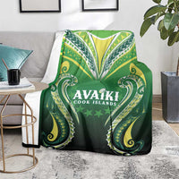 Rugby Cook Islands Avaiki Blanket Green Kuki Airani Tribal Maori Inspired LT9 - Polynesian Pride