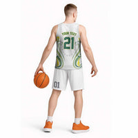 Custom Rugby Cook Islands Avaiki Basketball Jersey White Kuki Airani Tribal Maori Inspired - Polynesian Pride