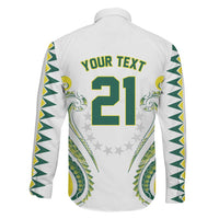 Custom Rugby Cook Islands Avaiki Family Matching Long Sleeve Bodycon Dress and Hawaiian Shirt White Kuki Airani Tribal Maori Inspired LT9 - Polynesian Pride