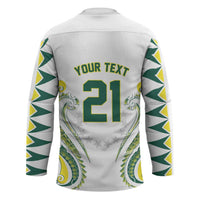 Custom Rugby Cook Islands Avaiki Hockey Jersey White Kuki Airani Tribal Maori Inspired - Polynesian Pride
