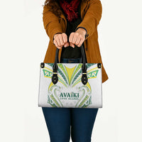 Rugby Cook Islands Avaiki Leather Bag White Kuki Airani Tribal Maori Inspired LT9 - Polynesian Pride