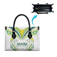 Rugby Cook Islands Avaiki Leather Bag White Kuki Airani Tribal Maori Inspired LT9 - Polynesian Pride