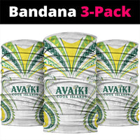 Rugby Cook Islands Avaiki Neck Gaiter White Kuki Airani Tribal Maori Inspired LT9 package One Size: 25*50cm White - Polynesian Pride
