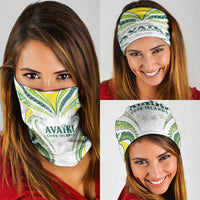 Rugby Cook Islands Avaiki Neck Gaiter White Kuki Airani Tribal Maori Inspired LT9 - Polynesian Pride