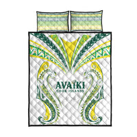 Rugby Cook Islands Avaiki Quilt Bed Set White Kuki Airani Tribal Maori Inspired LT9 - Polynesian Pride