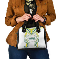 Rugby Cook Islands Avaiki Shoulder Handbag White Kuki Airani Tribal Maori Inspired LT9 - Polynesian Pride