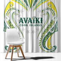 Rugby Cook Islands Avaiki Window Curtain White Kuki Airani Tribal Maori Inspired LT9 - Polynesian Pride