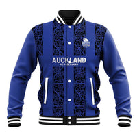 Custom Oceania Football NZ Auckland Baseball Jacket Maori Tribal Pattern