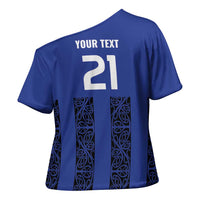 Custom Oceania Football NZ Auckland Cross Shoulder Shirt Maori Tribal Pattern