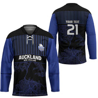 Custom Oceania Football NZ Auckland Hockey Jersey Minimal City Map Style LT9 - Polynesian Pride