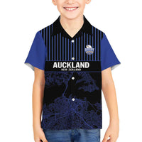 Custom Oceania Football NZ Auckland Kid Hawaiian Shirt Minimal City Map Style