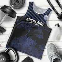 Custom Oceania Football NZ Auckland Men Tank Top Minimal City Map Style
