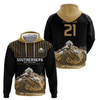 Custom Oceania Football NZ South Island Hoodie Minimal Mount Cook Silhouette LT9 - Polynesian Pride