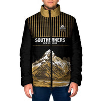 Custom Oceania Football NZ South Island Padded Jacket Minimal Mount Cook Silhouette
