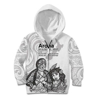 Aroha Maori Language Kid Hoodie Te Reo Maori Inspired Art