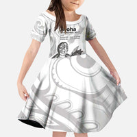 Aroha Maori Language Kid Short Sleeve Dress Te Reo Maori Inspired Art