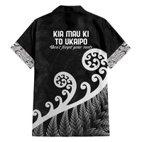 Kia Mau Ki To Ukaipo Family Matching Short Sleeve Bodycon Dress and Hawaiian Shirt Te Reo Maori Koru Fern Art LT9 - Polynesian Pride